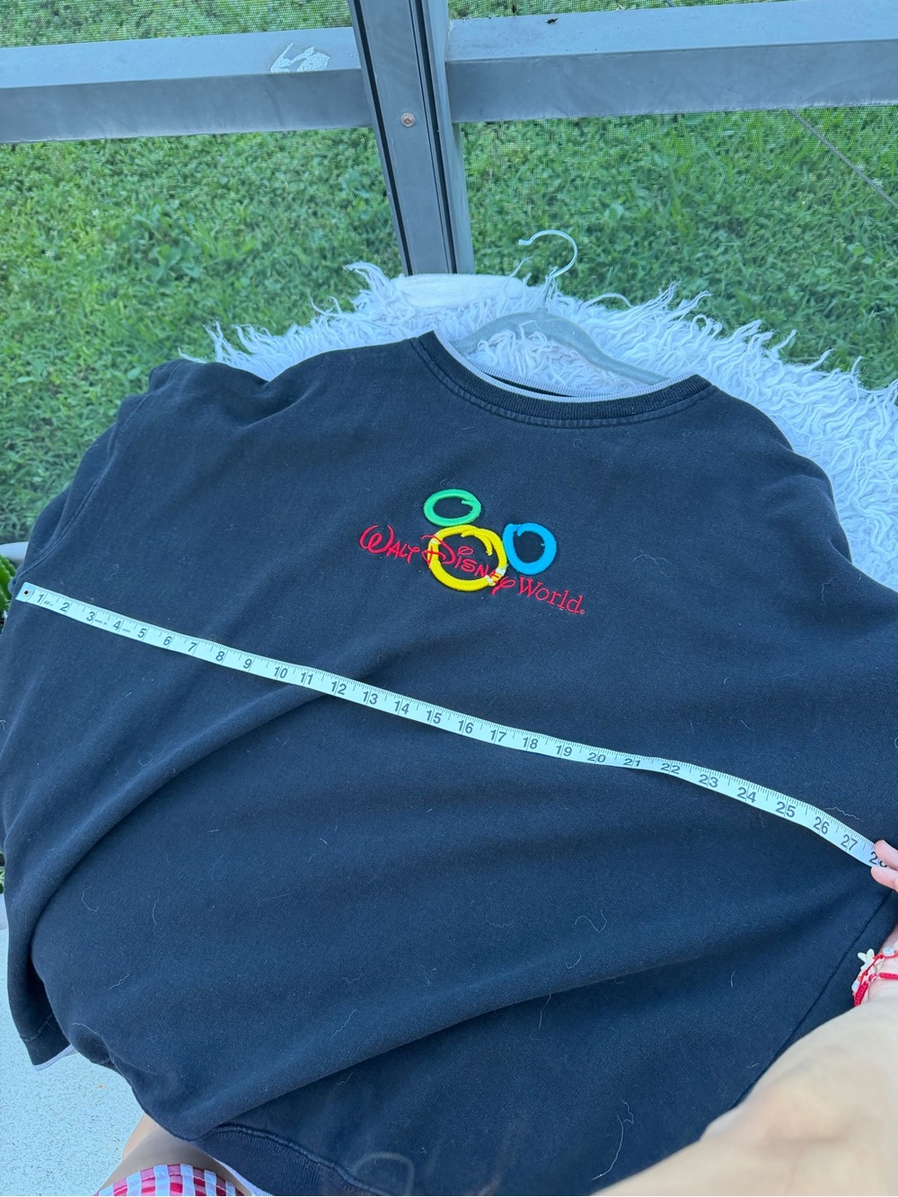 Disney Black Crewneck Sweatshirt with Multicolor Mickey Rings - Picture 4 of 7